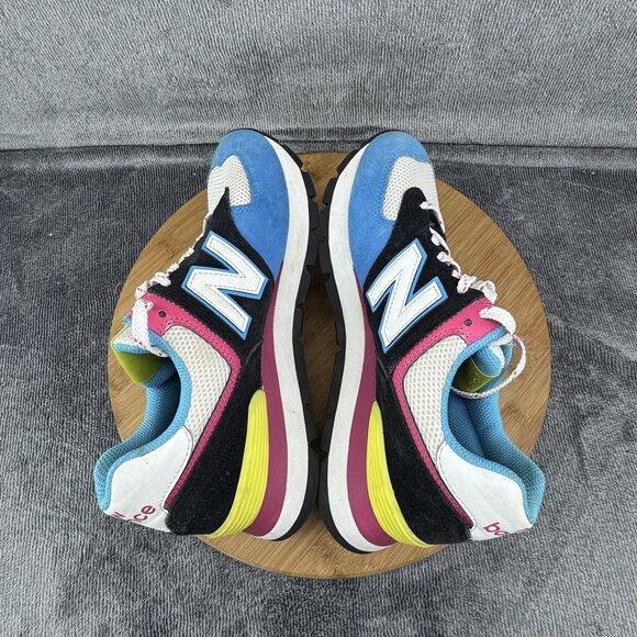 New Balance 574 Shoes Womens Size 7.5 Blue Black Pink ENCAP Retro Sneakers - Picture 6 of 10
